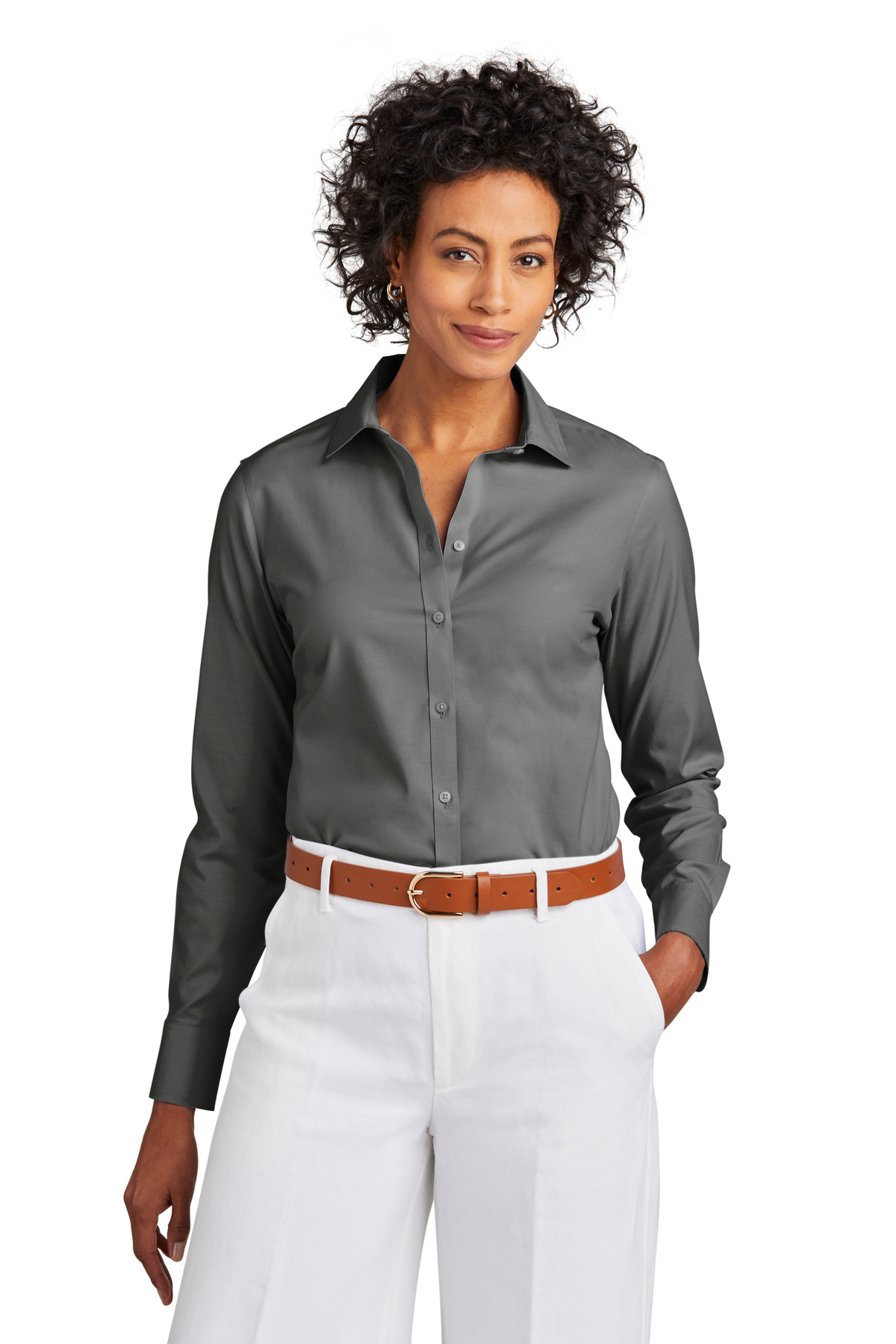 Brooks Brothers Women's Wrinkle-Free Stretch Pinpoint Shirt BB18001 5