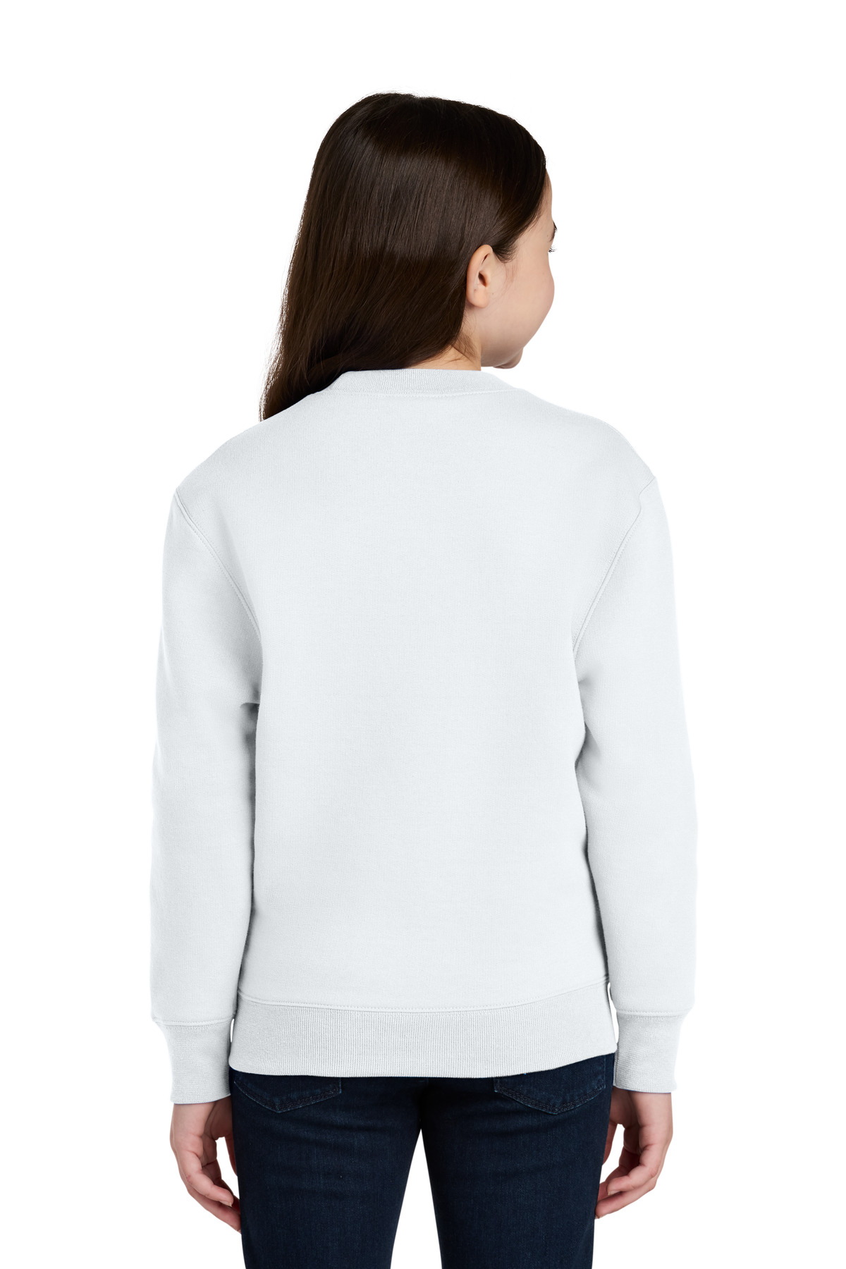Port & Co Youth Core Fleece Crewneck Pocket Sweatshirt PC78YPKT 3