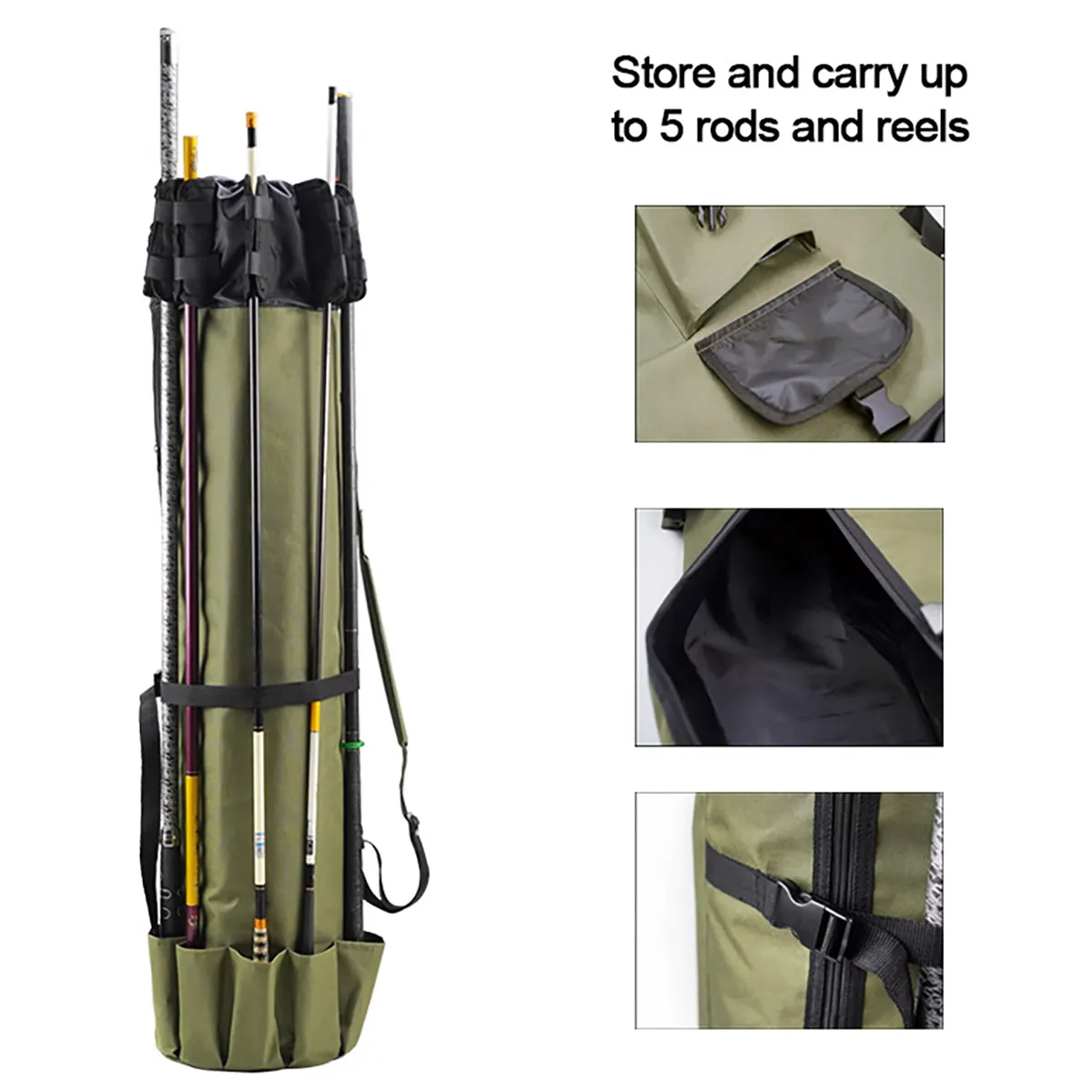 Branded Outdoor Fishing Organizer Bag Pole Holder Carrier 5