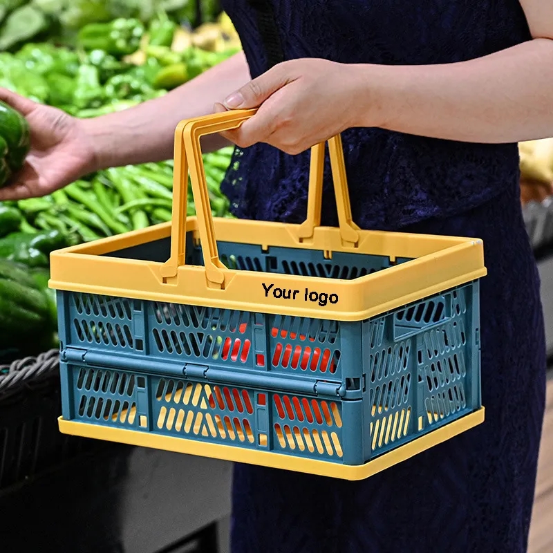 Collapsible Plastic Shopping Baskets 1