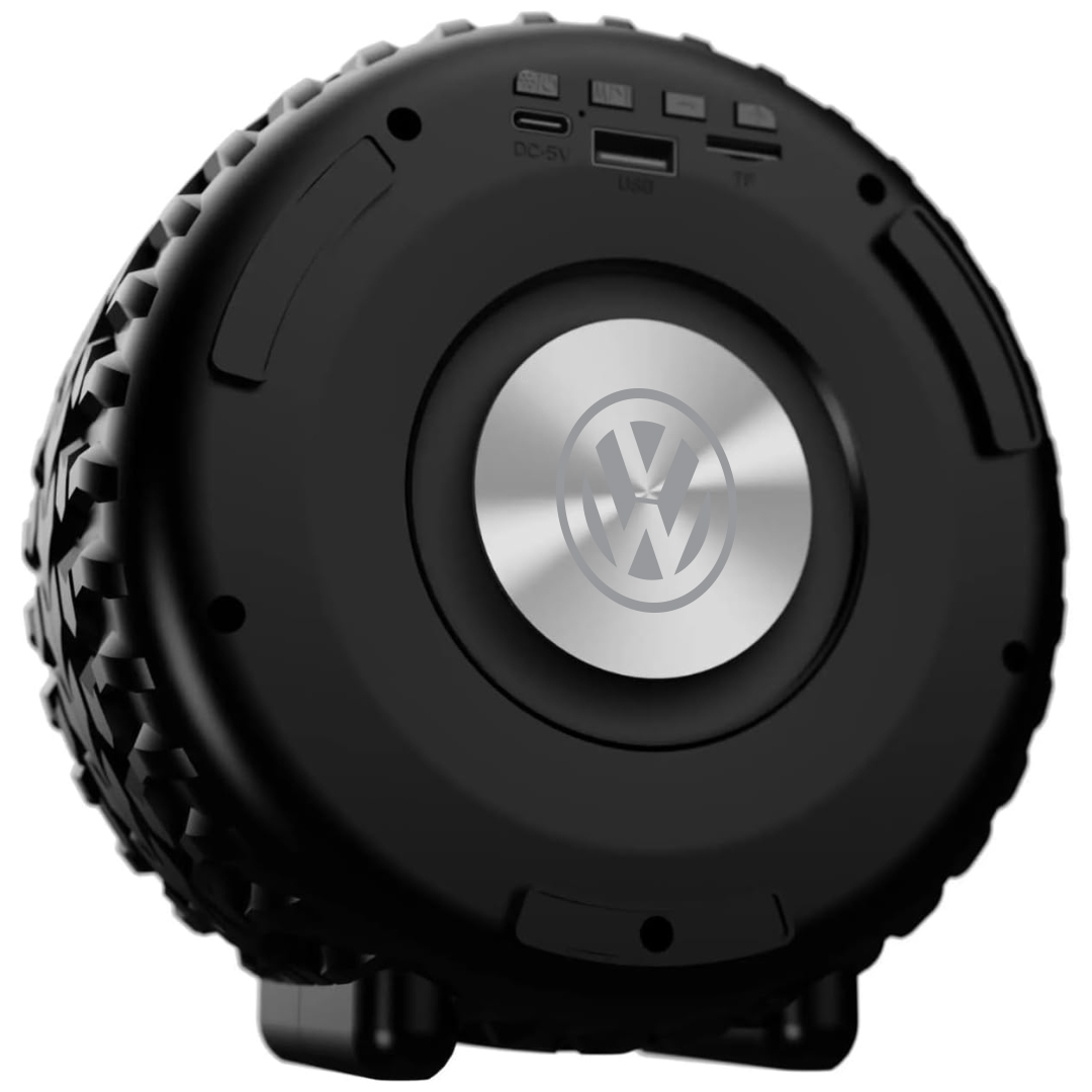 SonicWave Drive Tire-Shaped Bluetooth Speaker with LED Lights 3