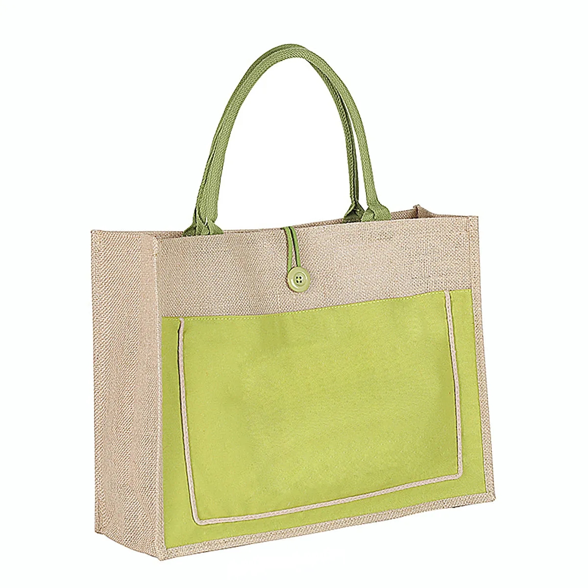 Jute Laminated Purse Gift Shopping Coarse Linen Handbag, custom tote bag with logo imprint 4