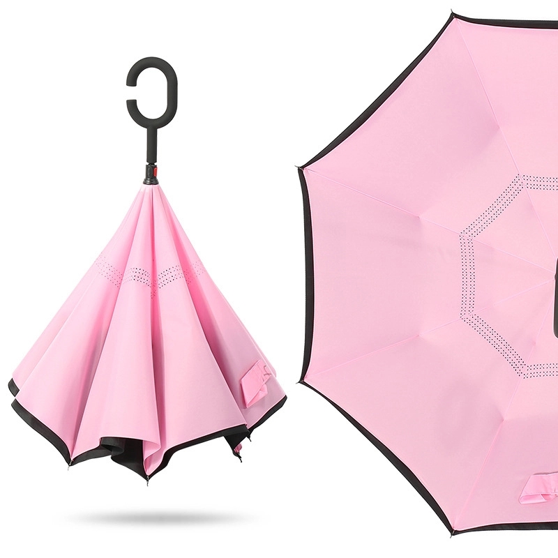 Auto Reversed Umbrella with Straight Handle 1