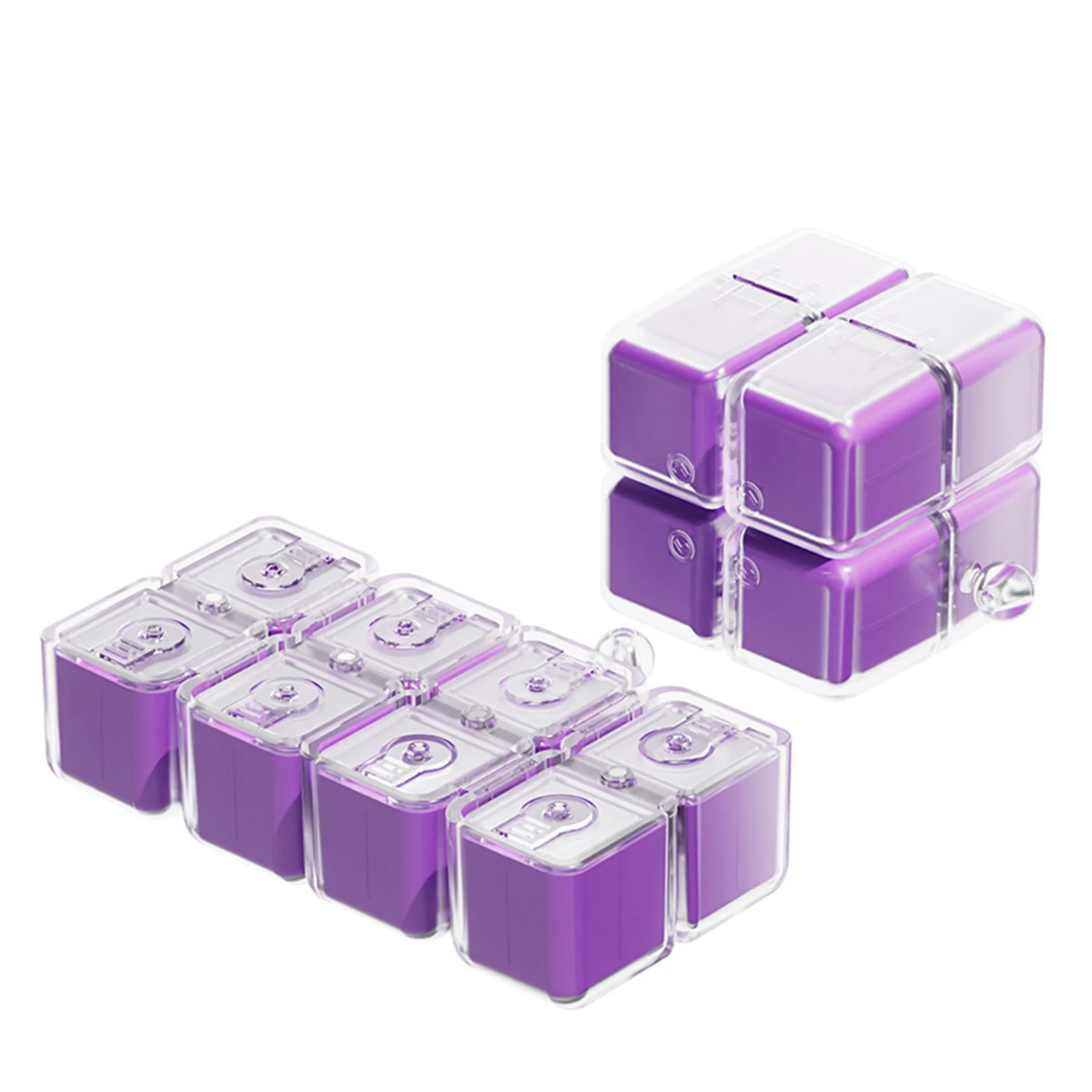 ABS Pill Organizer Cube With Lanyard 7