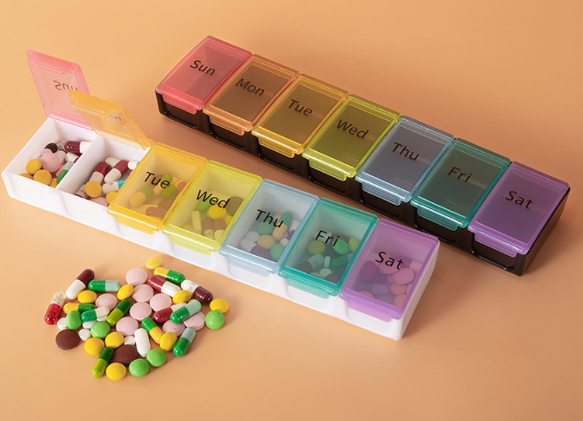 BPA Free Weekly Pill Organizer Box Case 3