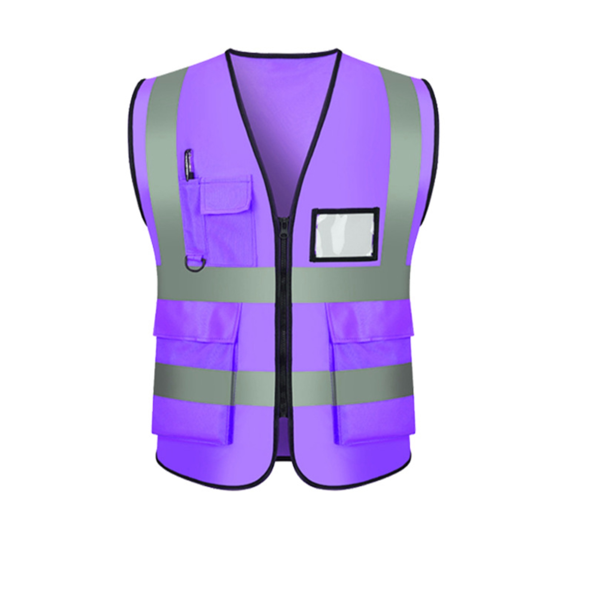 Zippered Utility Vest With Reflective Panels 12