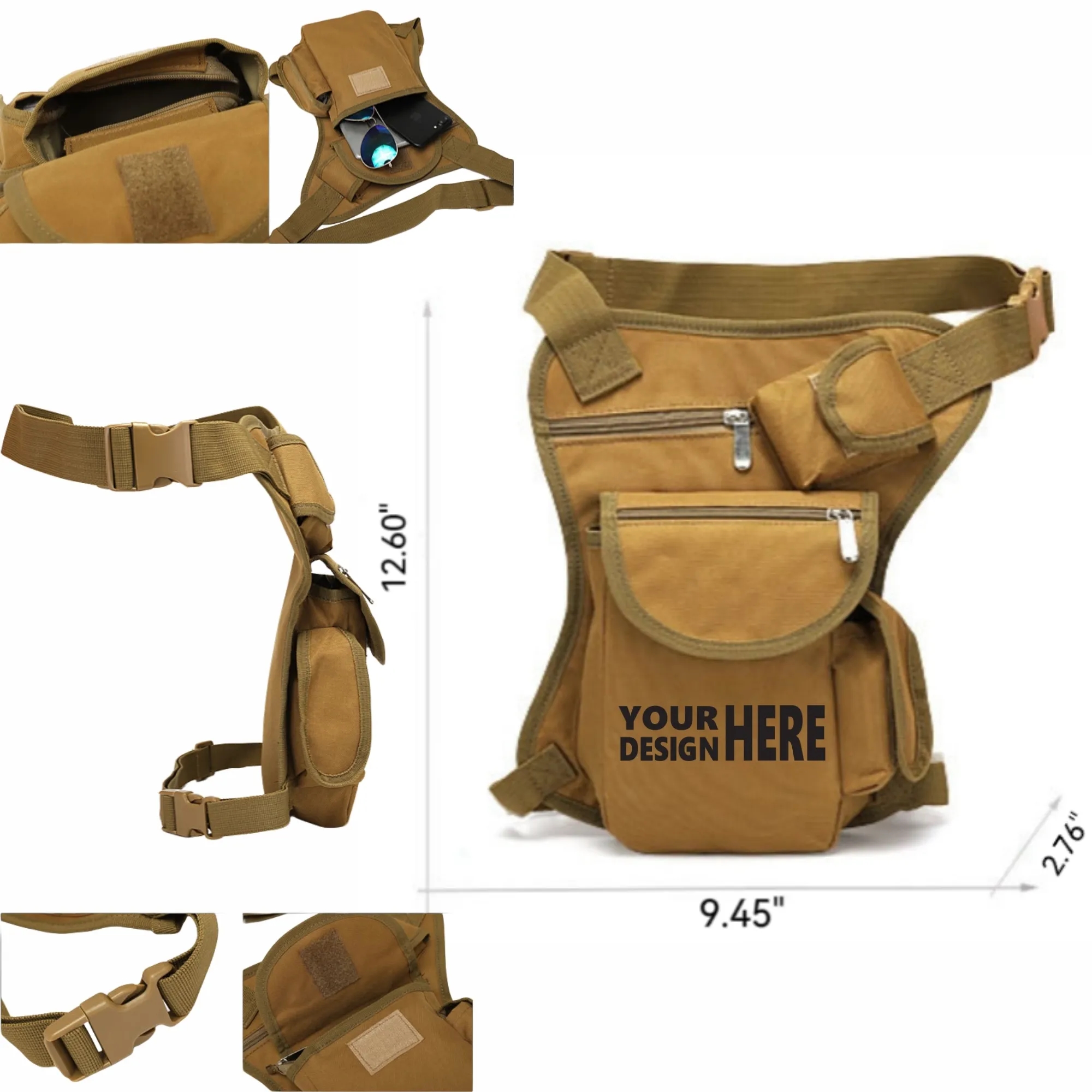Tactical Waist Bag, Multifunctional Waterproof Outdoor 4