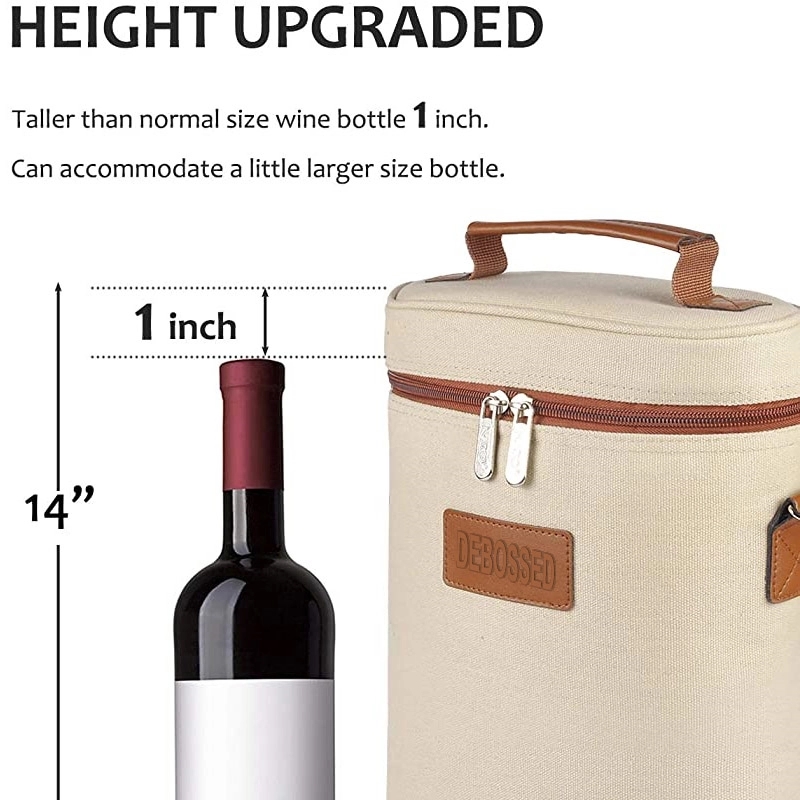 2 Bottle Insulated Wine Cooler Tote Bag 5