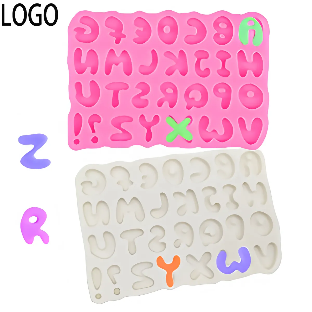 26 Cavity Silicone Letter Mold 4