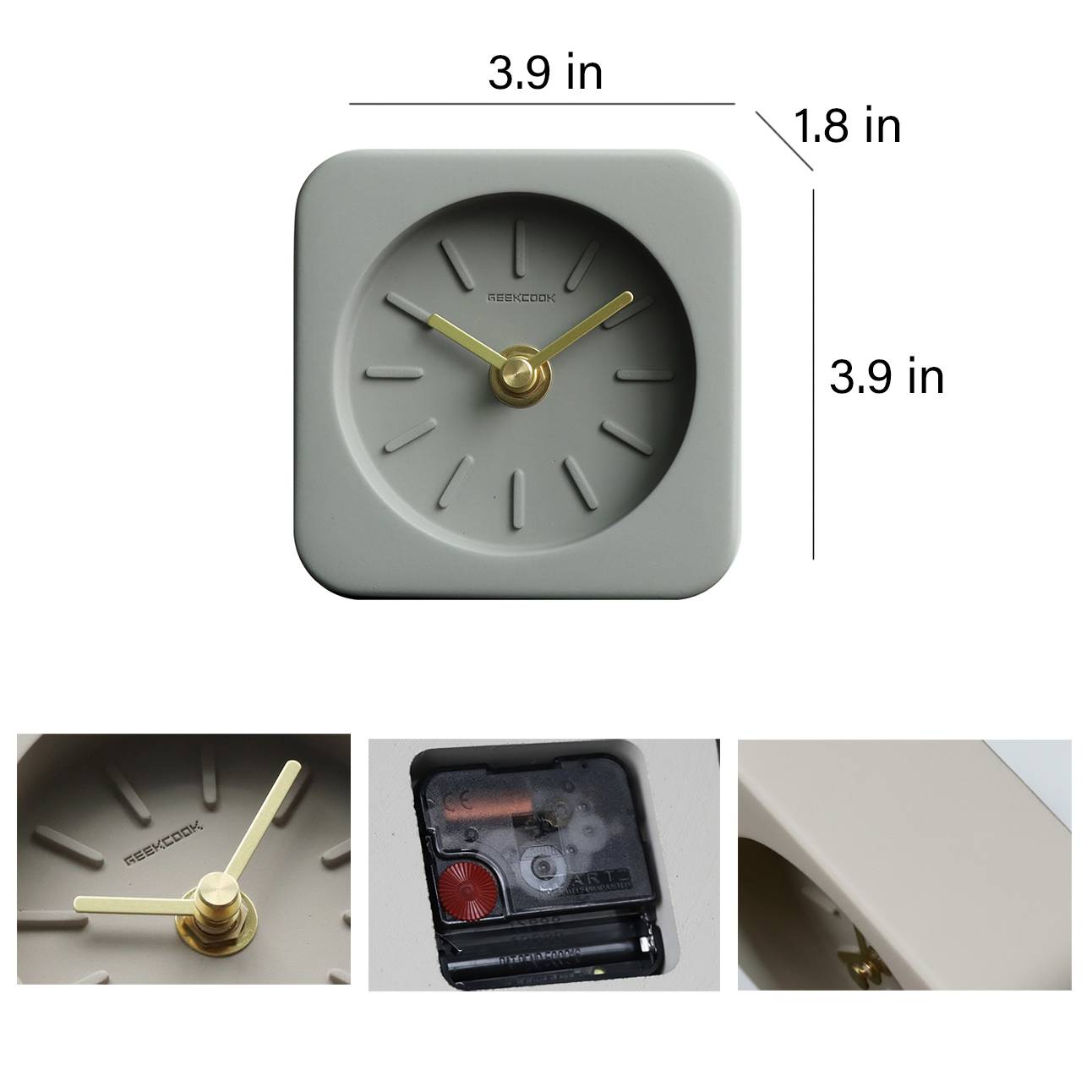 Minimalist Square Table Clock Ornaments 4
