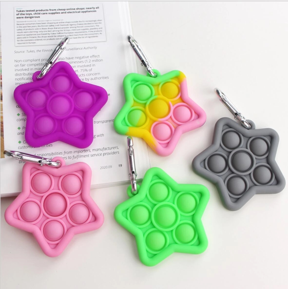 Star Shape Silicone Finger Fidget Spinner 15