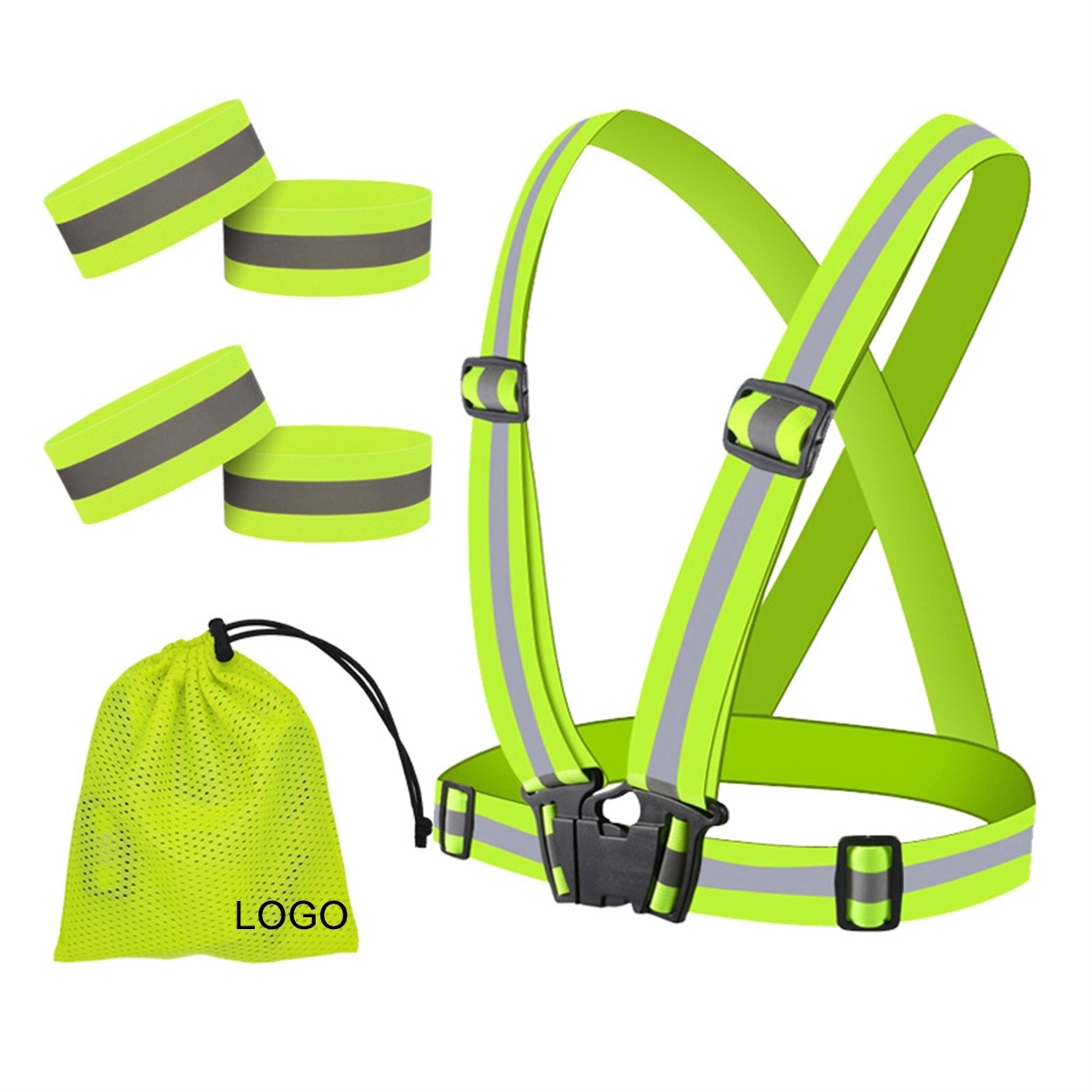 1.57In Wide Reflective Vest With Reflector Bands 1