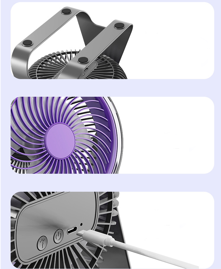 Rechargeable Wireless Table USB Fan 11