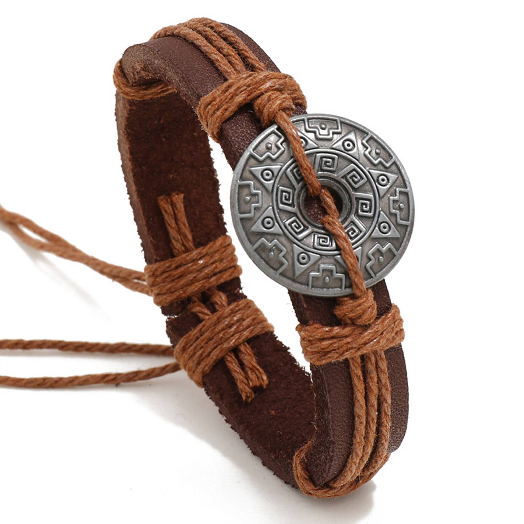PU Braided alloy vintage bracelet 6