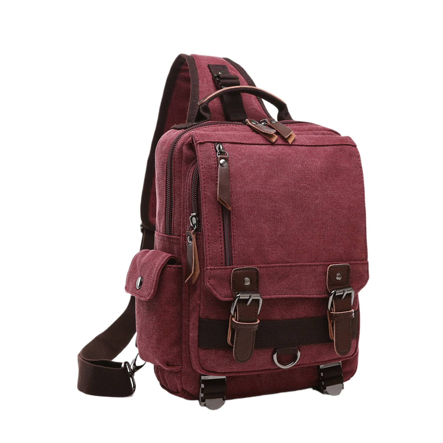 Large Capacity Canvas Crossbody Backpack for Business Travel 3
