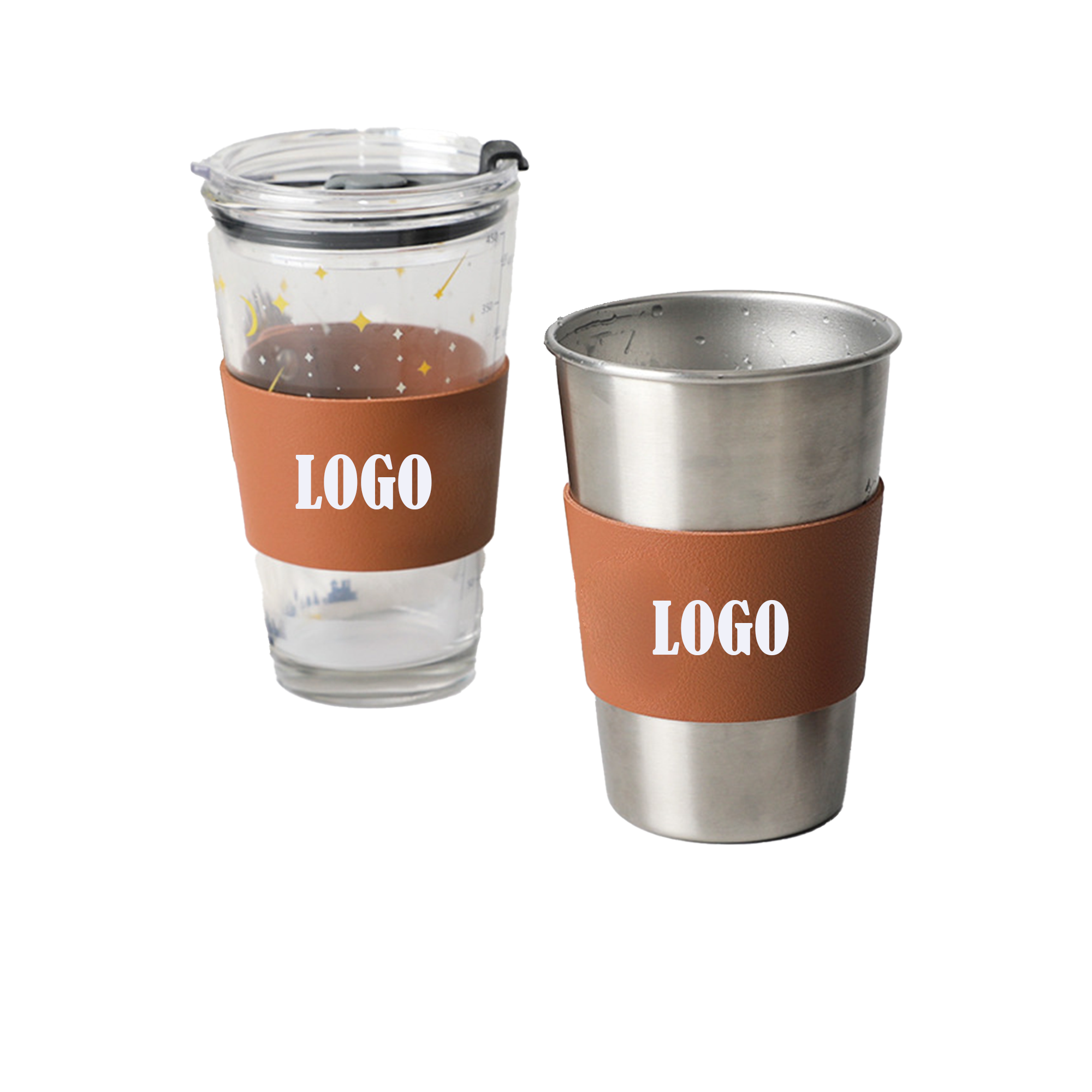 Durable PU Leather Cup Sleeve MOQ50 1