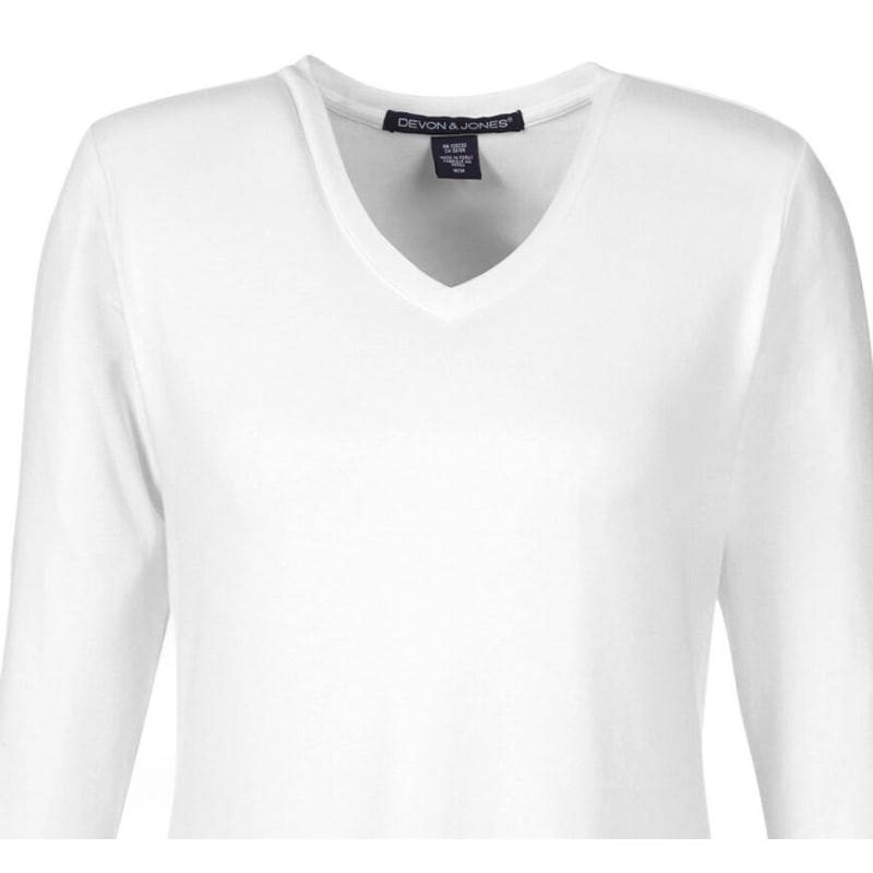 Devon & Jones Ladies' Perfect Fit™ Bracelet-Length V-Neck Top 8