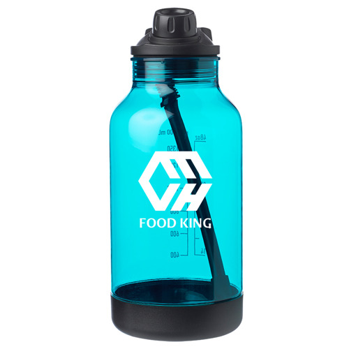 Plastic Sports Water Bottle with Sip Straw - featuring 12