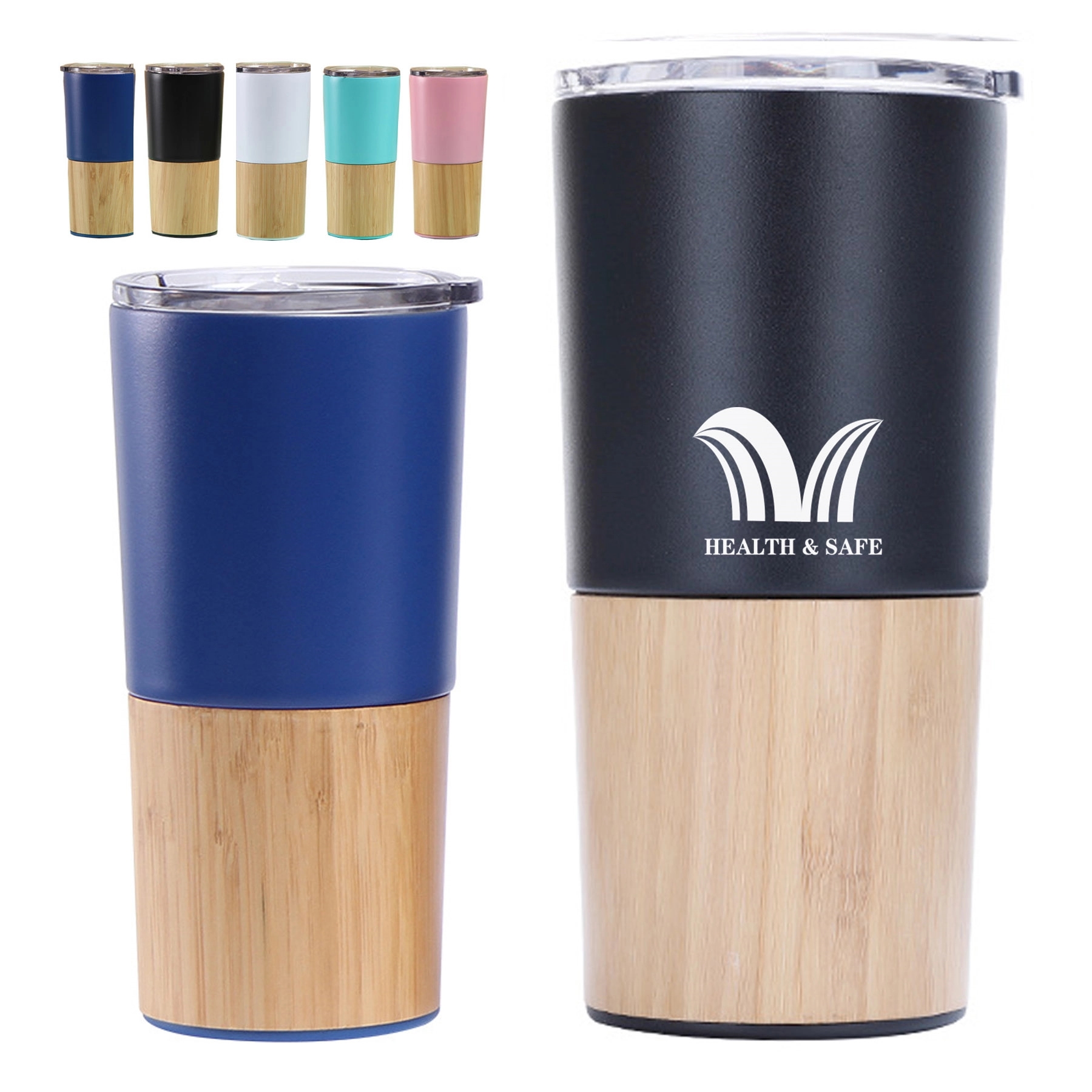 Stianless Steel Natural Bamboo Coffee Tumbler 7