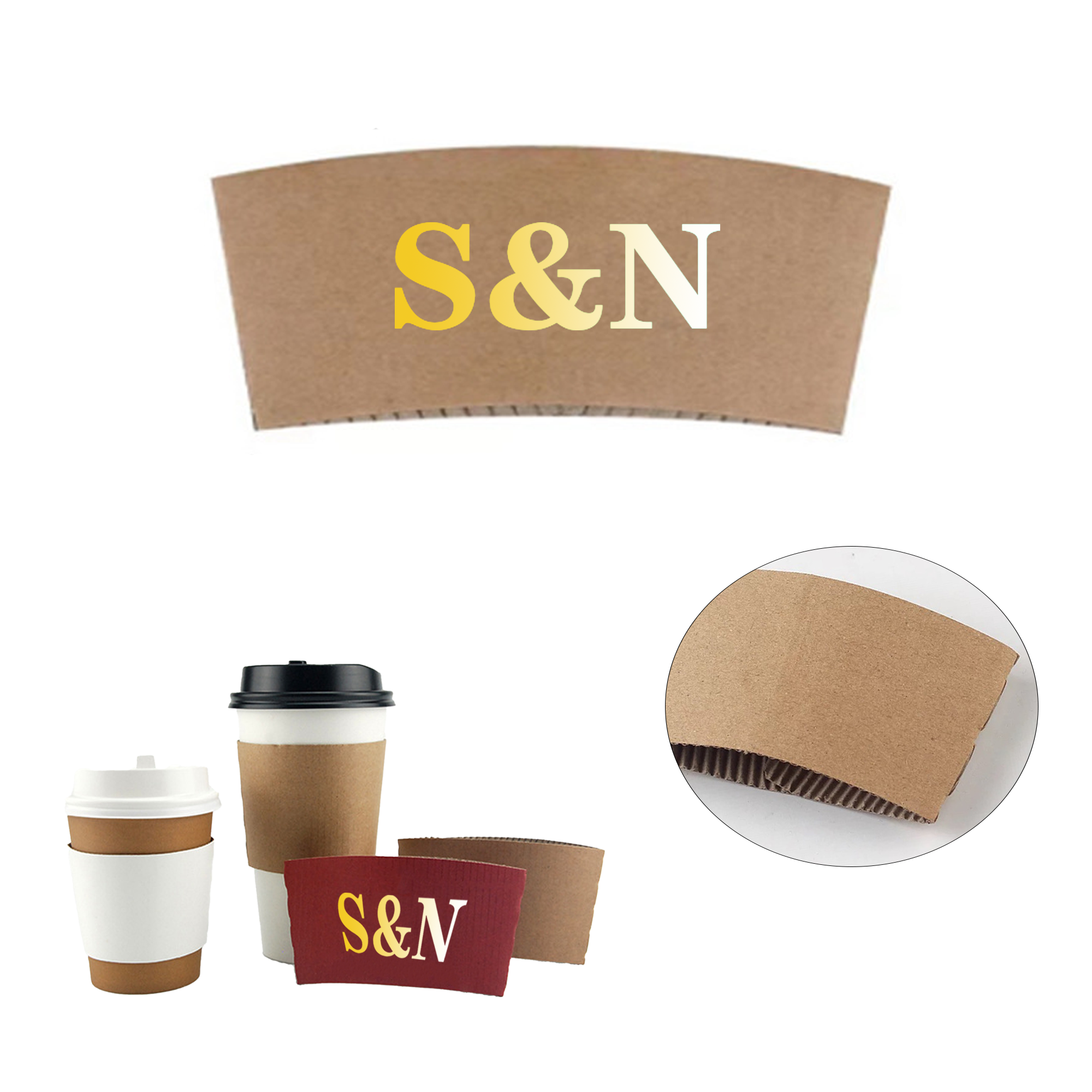 Double Layer Eco-friendly Kraft Paper Cup Cover 2
