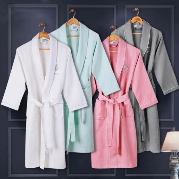 Custom Organic Cotton Hotel Bathrobe Set 2