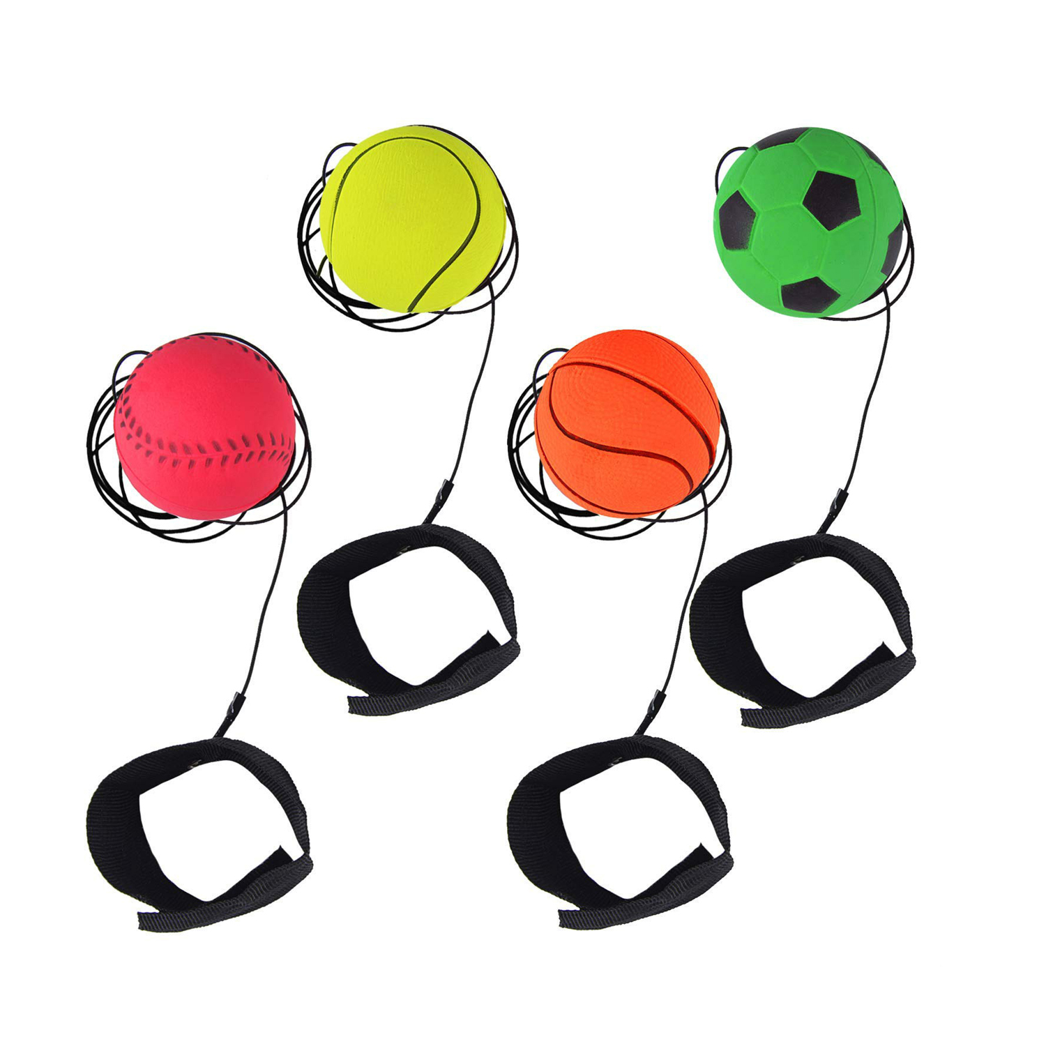 Foam Rebound Ball Stress Reliever with Wristband 4