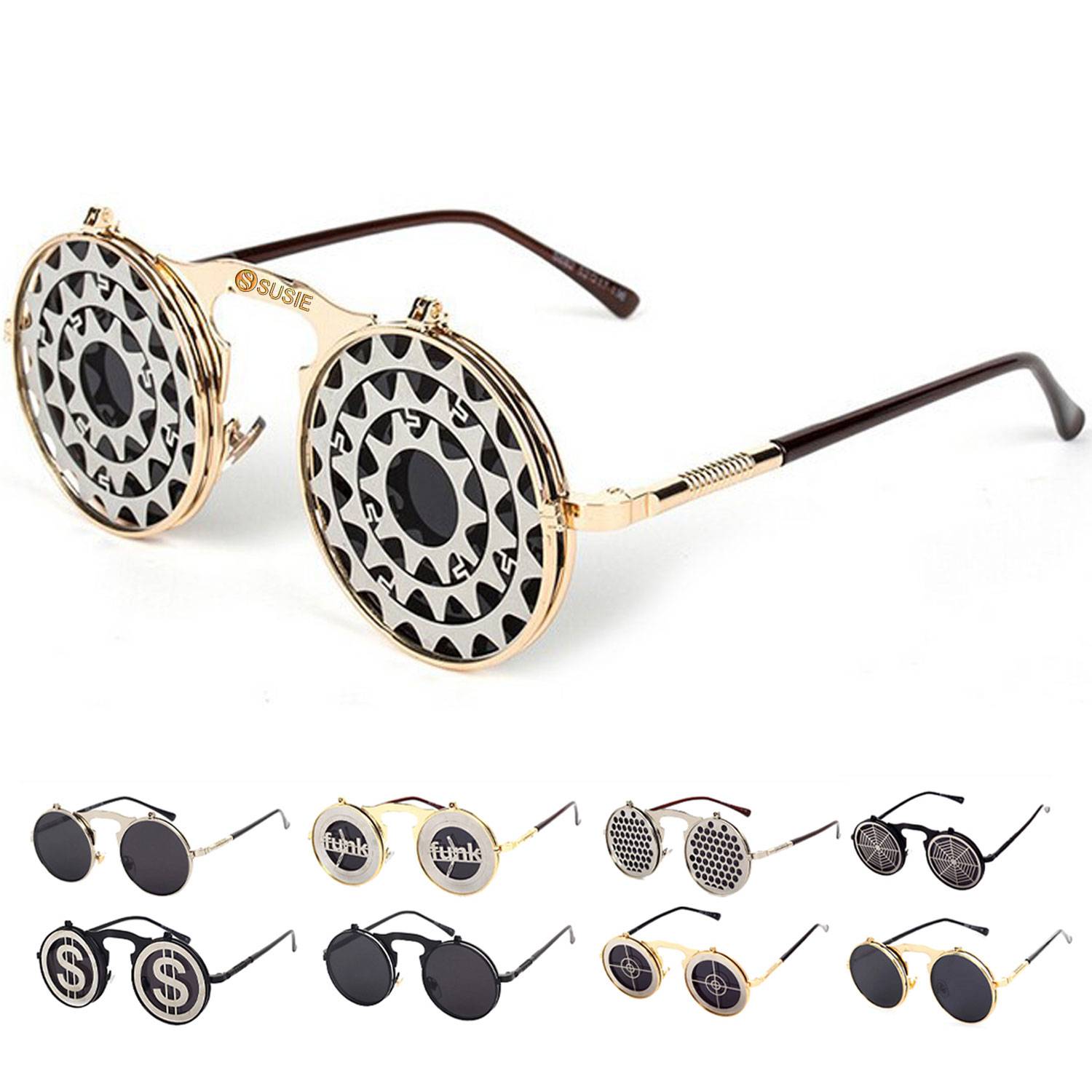Punk Retro Flip-Top Sunglasses 20