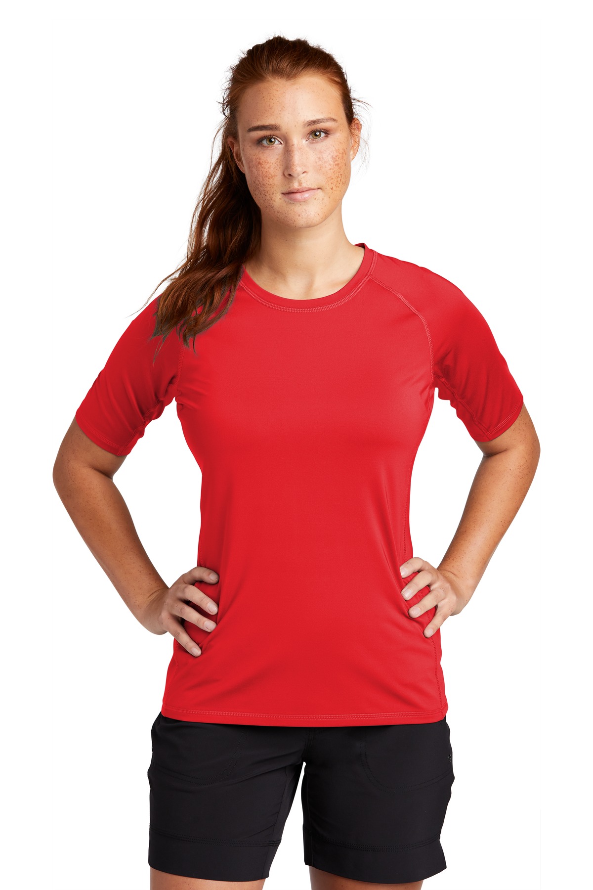 Sport-Tek Women's Rashguard Tee. LST470 3