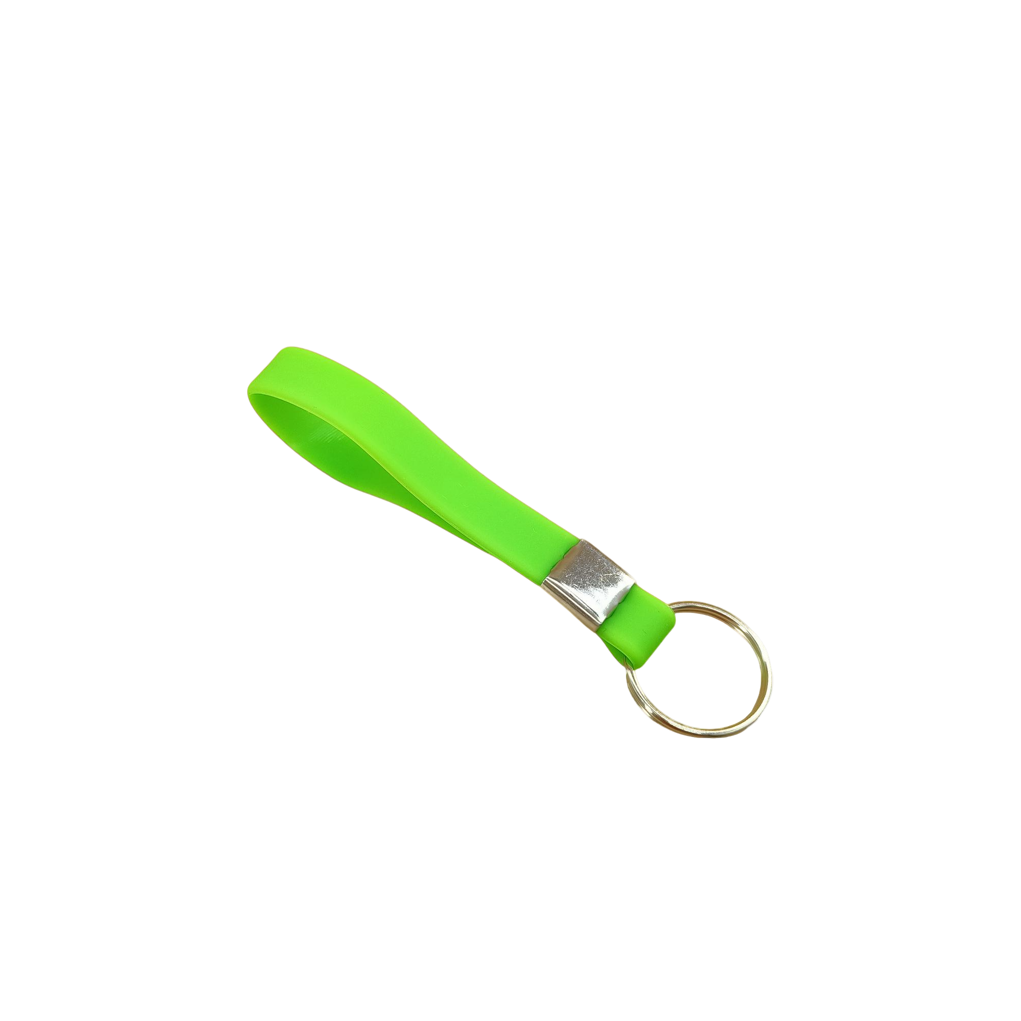 Silicone Loop Wrist Keychain With Metal Crimp 18
