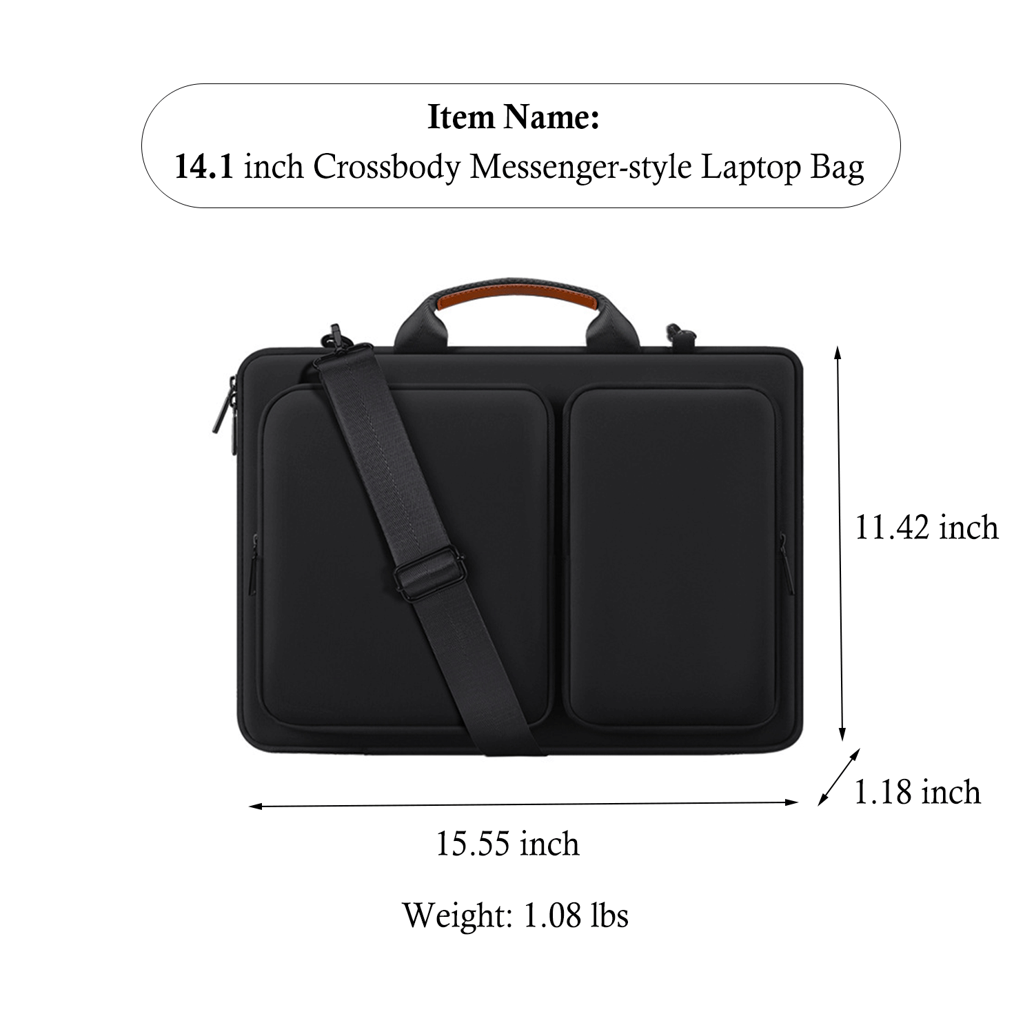 15.6 inch Portable Oxford Laptop Briefcase messenger Bag 6