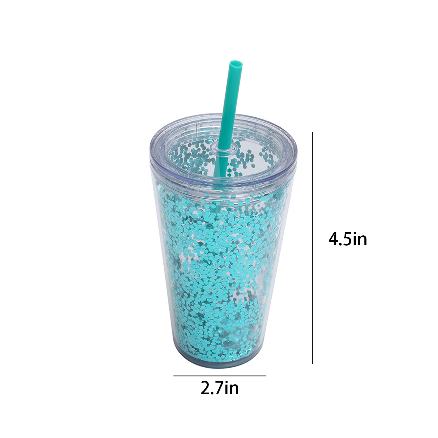 16oz Transparent sheet double thickened plastic cup 5