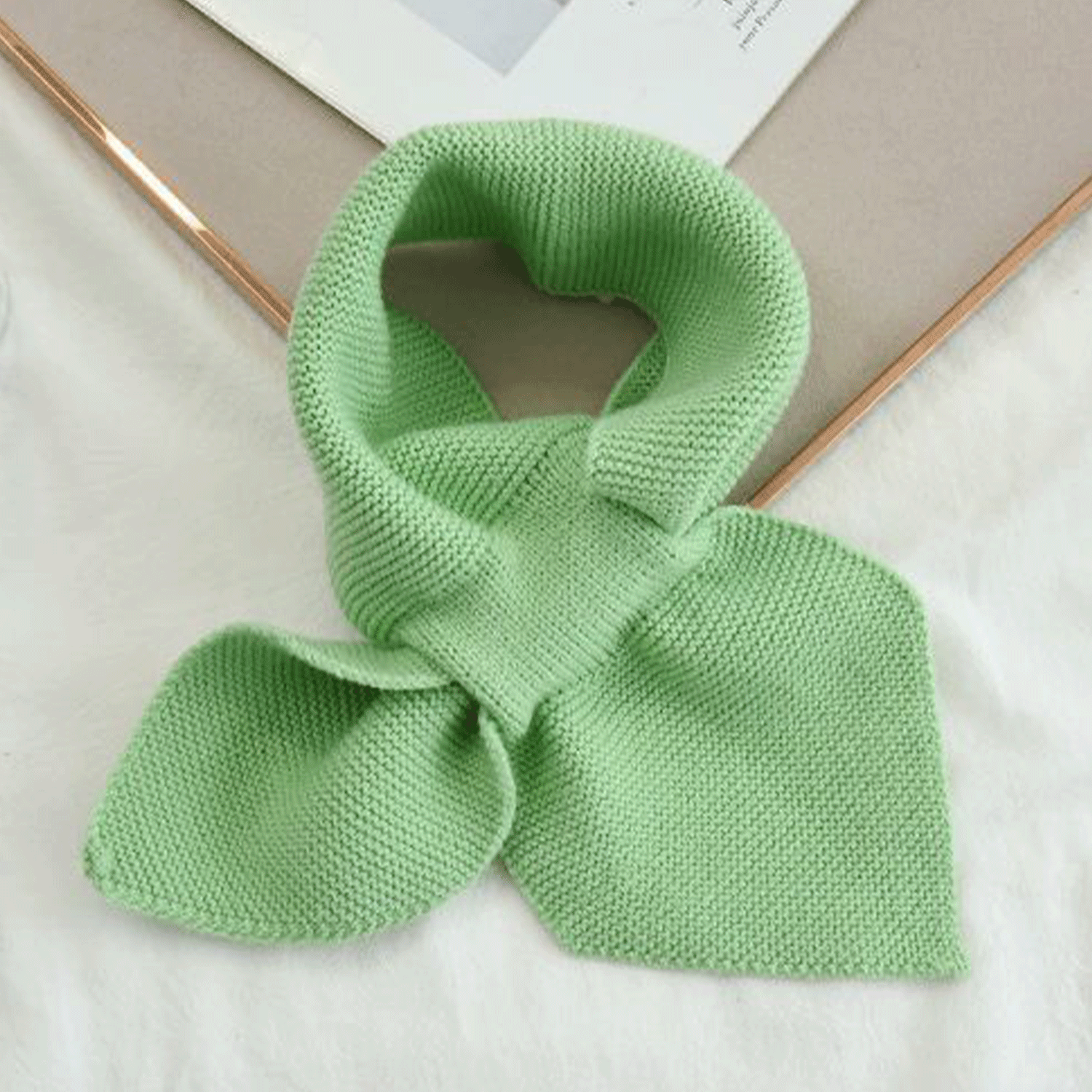 Winter women neck warmer soft knit bow shape colored Scarf 16