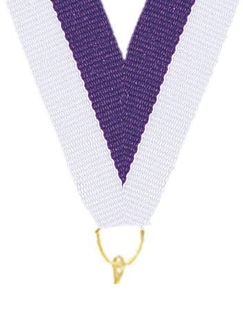 0.875" x 30" Purple White Gold Snap Clip Stock 1