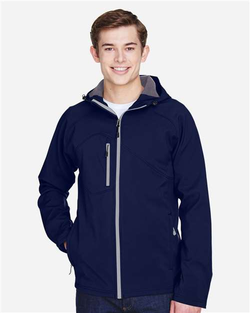 Men's Prospect Two-Layer Fleece Bonded Soft Shell Hooded Jacket - 88166 14