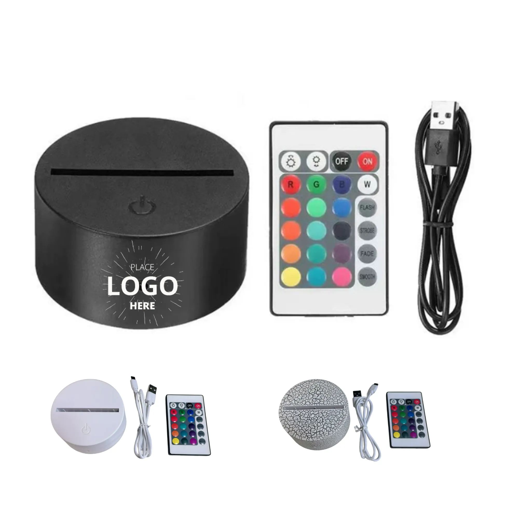 3D Night LED Lamp Base 16 Color 2