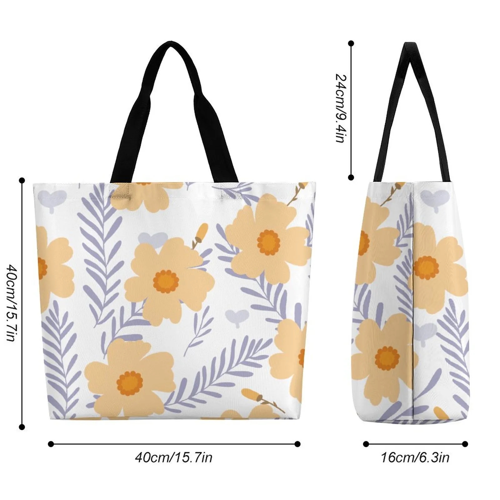 Foldable Polyester Shopping Tote Bag, custom tote bag with logo imprint 8