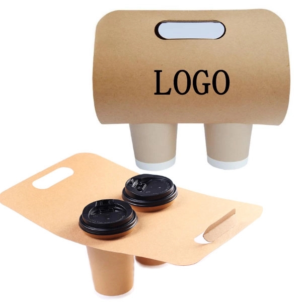 Kraft Paper Coffee Cup Holder 3