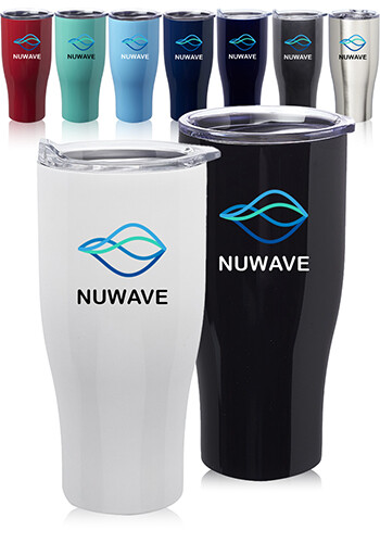 27 oz. Stainless Steel Grip Travel Mugs.