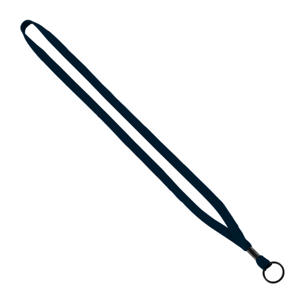 1/2" Cotton Lanyard with Metal Crimp & Split-Ring 32