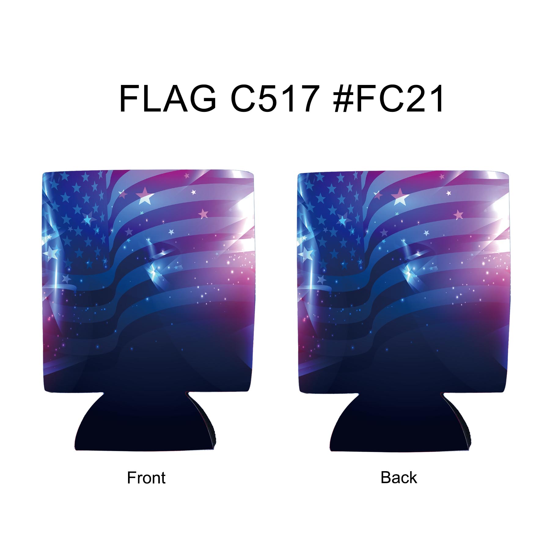 Free Shipping Flag Design Sublimated Collapsible Can Cooler 14