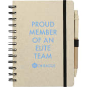 FSC® Mix 5" x 7" Wheat Straw Notebook with Pen 26