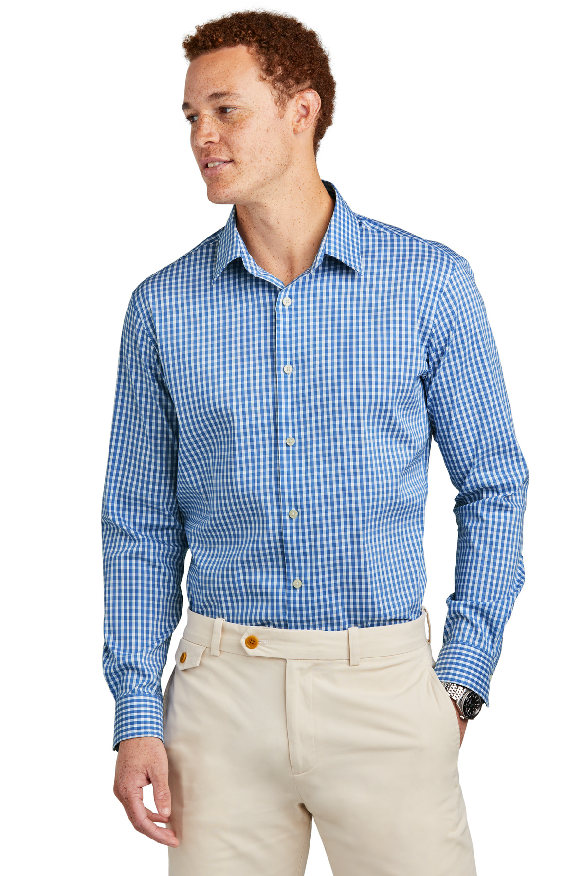 Brooks Brothers Tech Stretch Patterned Shirt BB18006 36