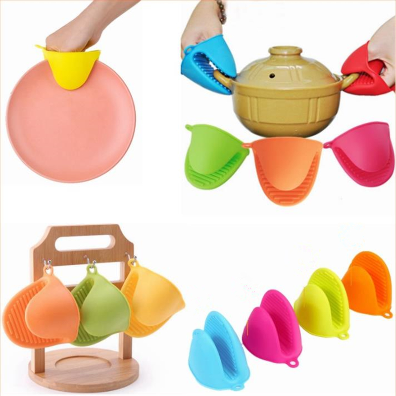 Thickened Mini Oven Gloves, Heat-Insulating, Mitts Oven Microwave Tray Anti-Scalding Hand Clip 2