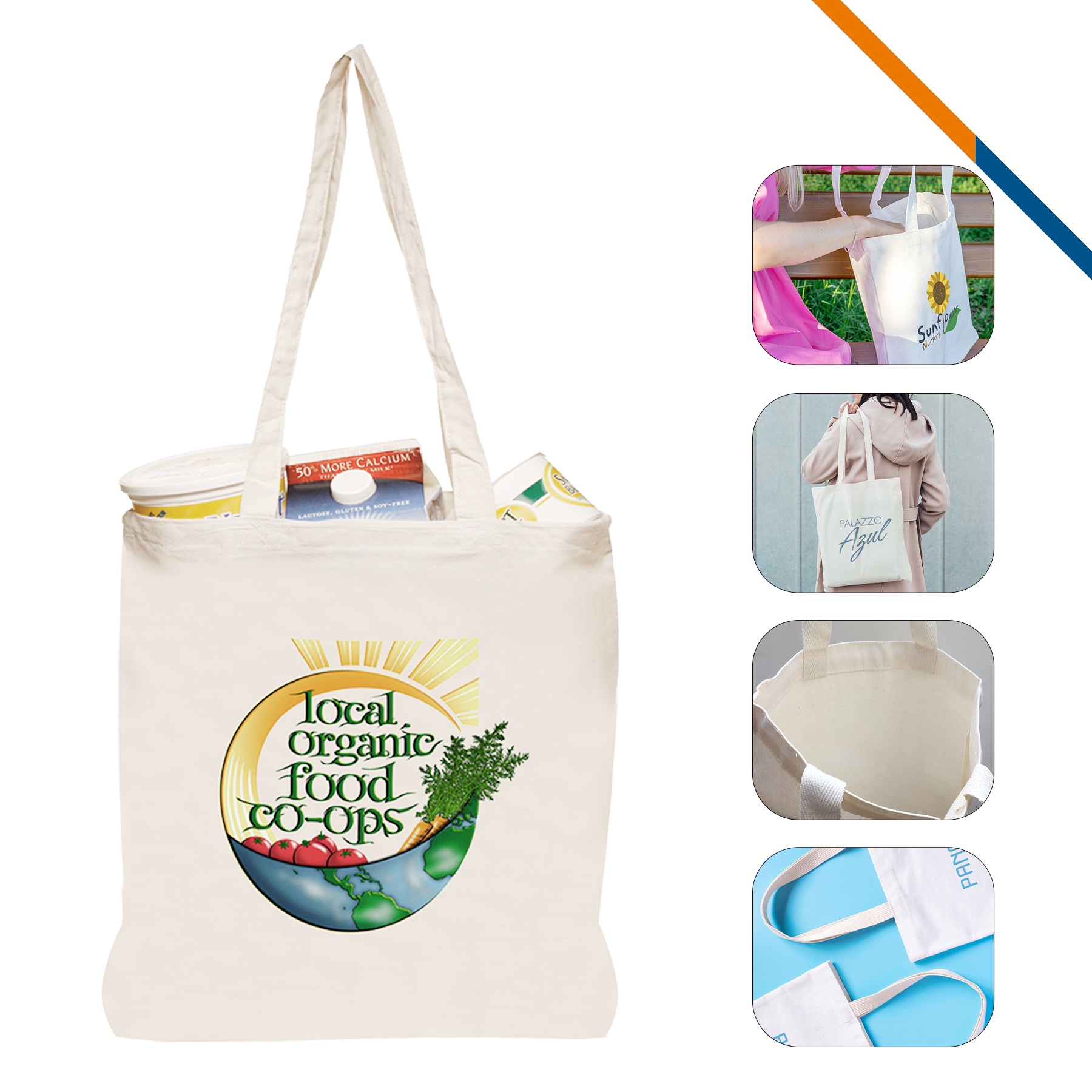 Eloise Cotton Tote Bag, custom tote bag with logo imprint 3