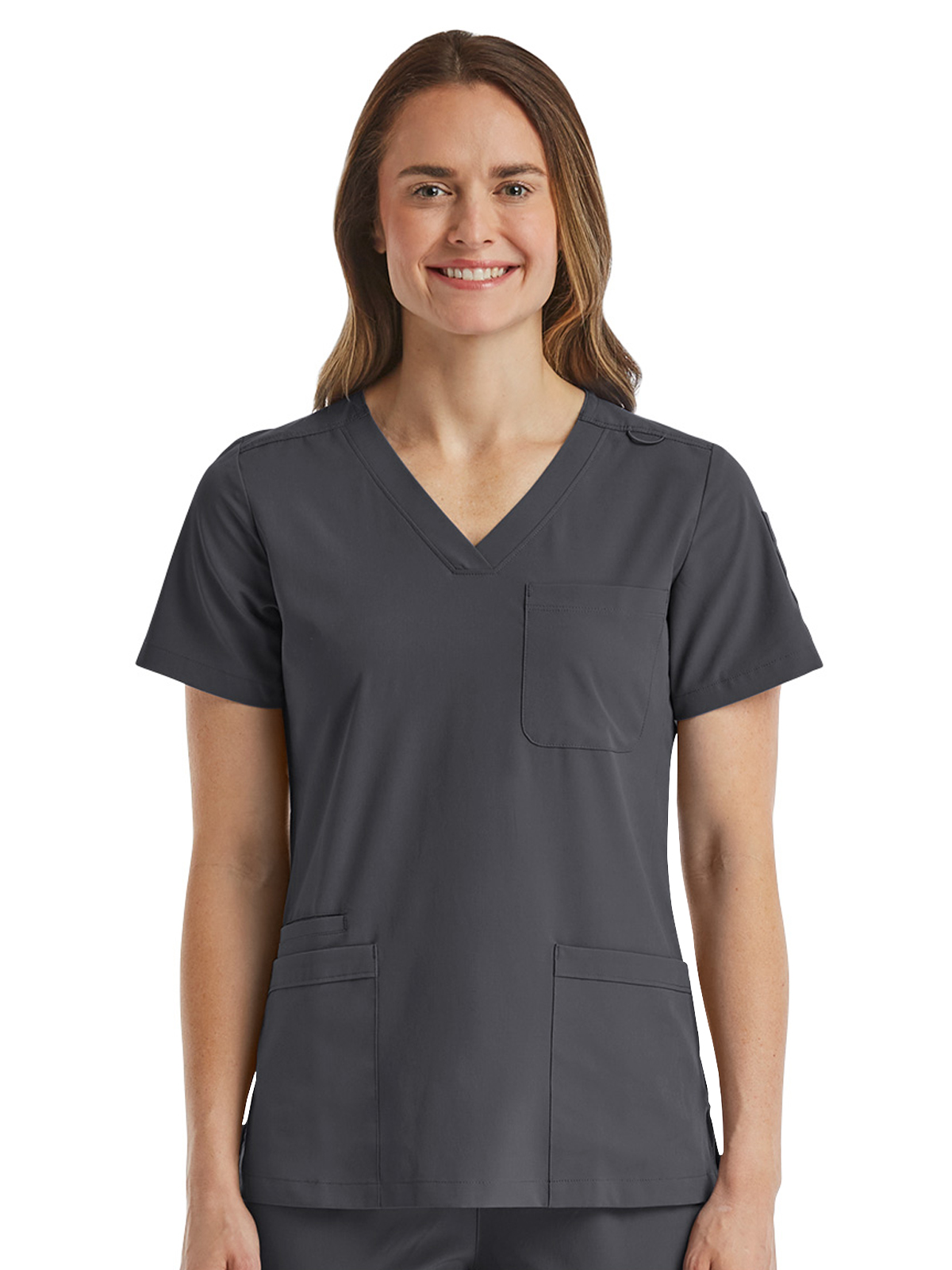 ScrubJoy Originals - Women's Fitted Six-Pocket V-Neck Top 7