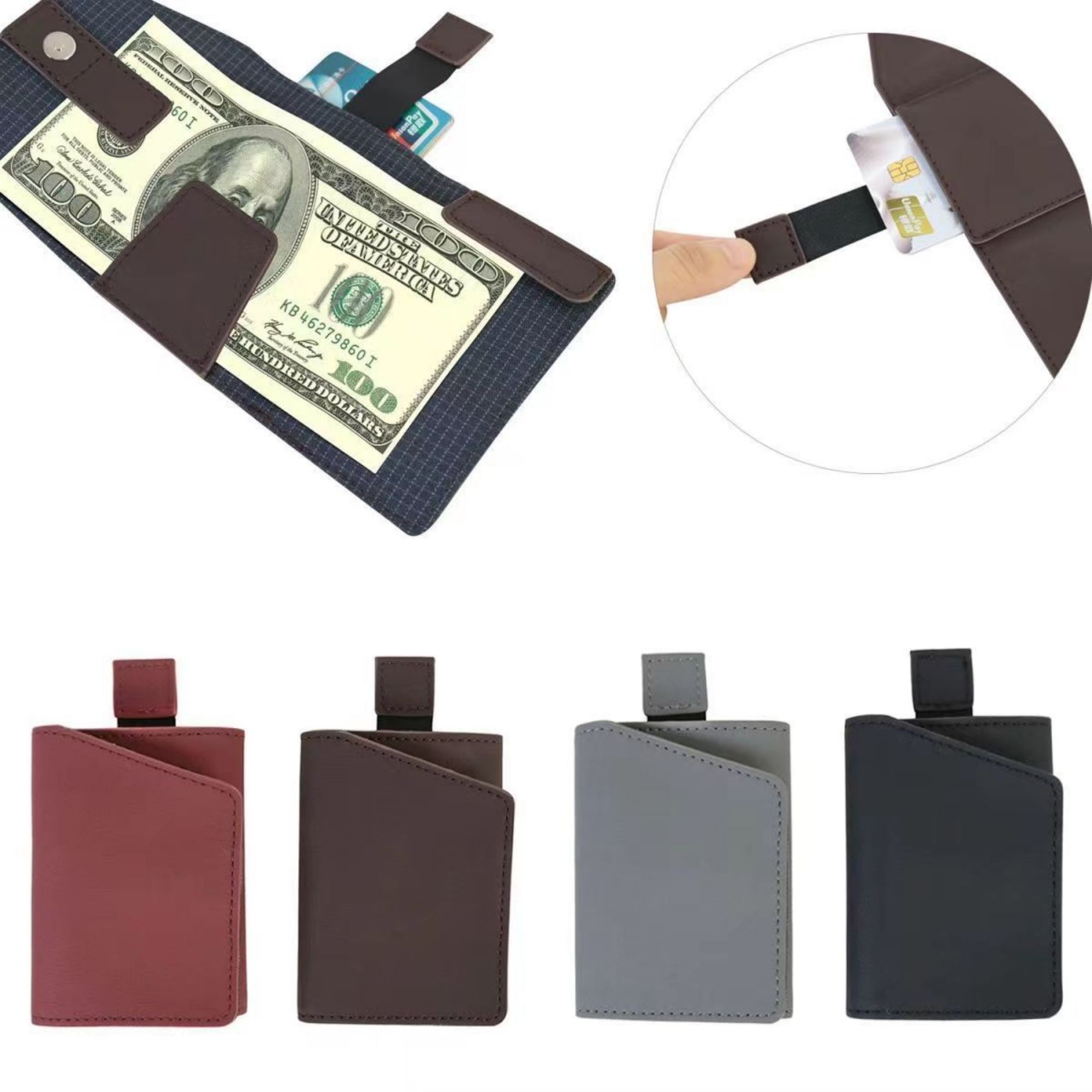 Stylish Drawstring Men's Card Holder 5