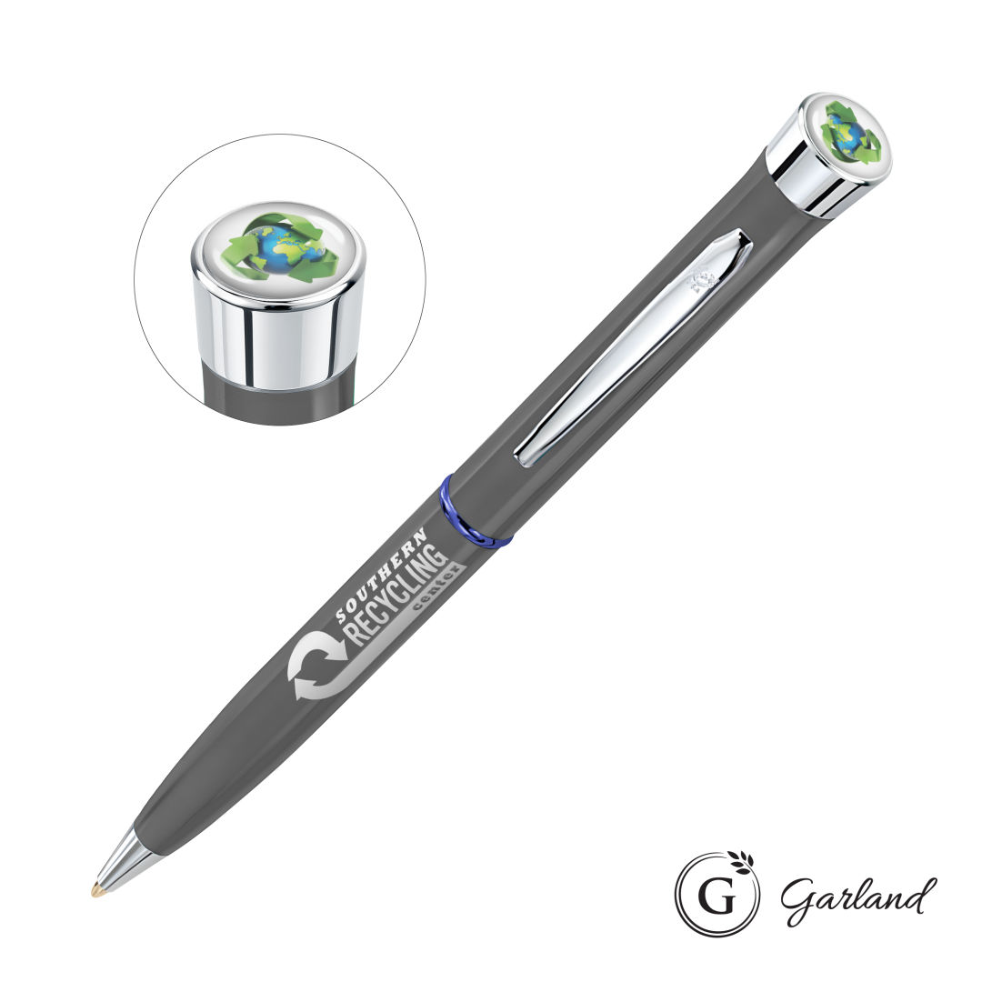 Garland® Recycled Custom Ballpoint Twist Pen - Chrome Accent 11