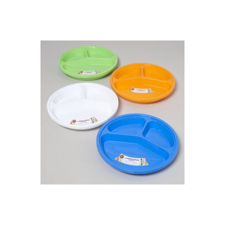 3 Compartment Plates - 2 Pack 2