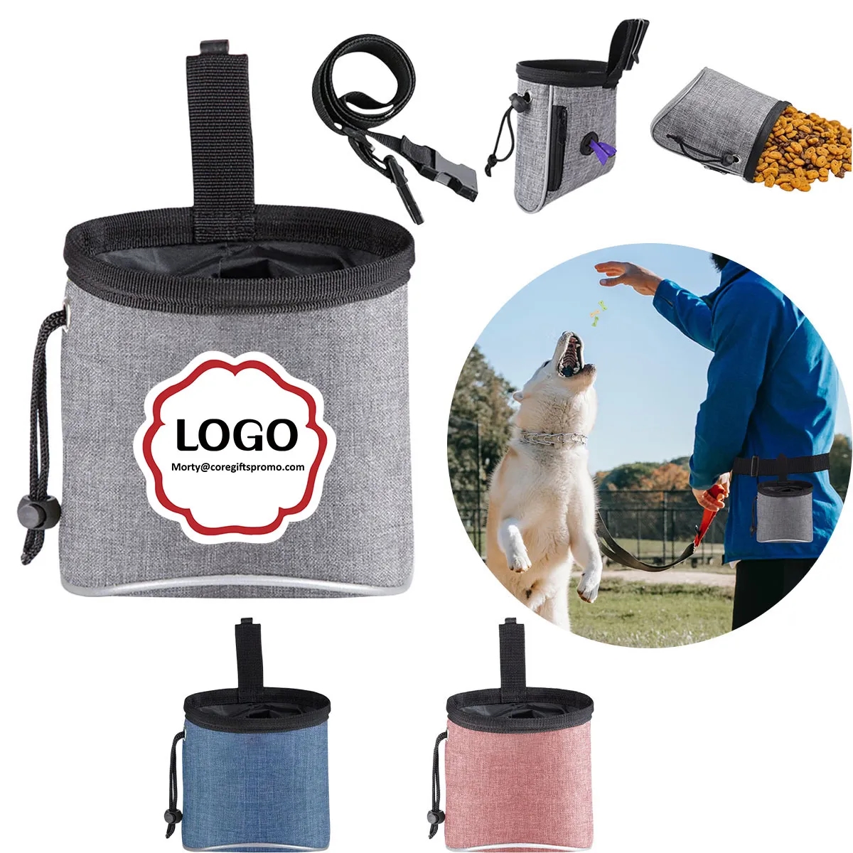 Pet Treat Bags With Adjustable Waistband 2