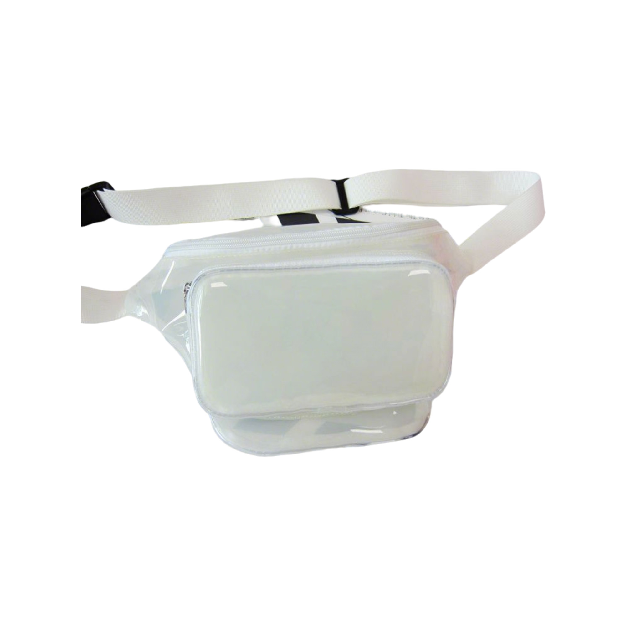 Transparent Pvc Waist Bag With Dual Pocket Strap 4